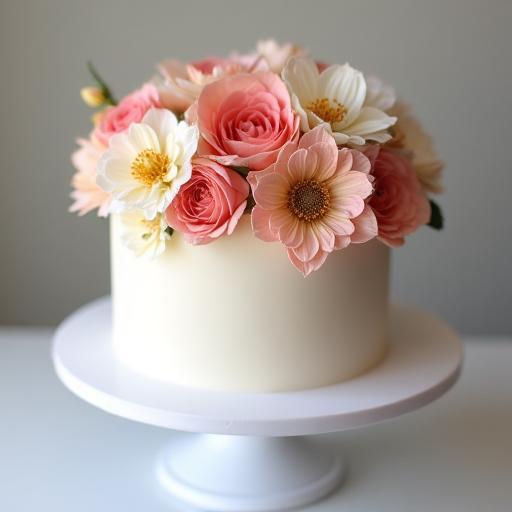 Elegant floral custom cake.