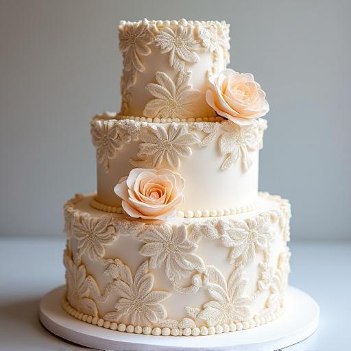 Intricately decorated cake.